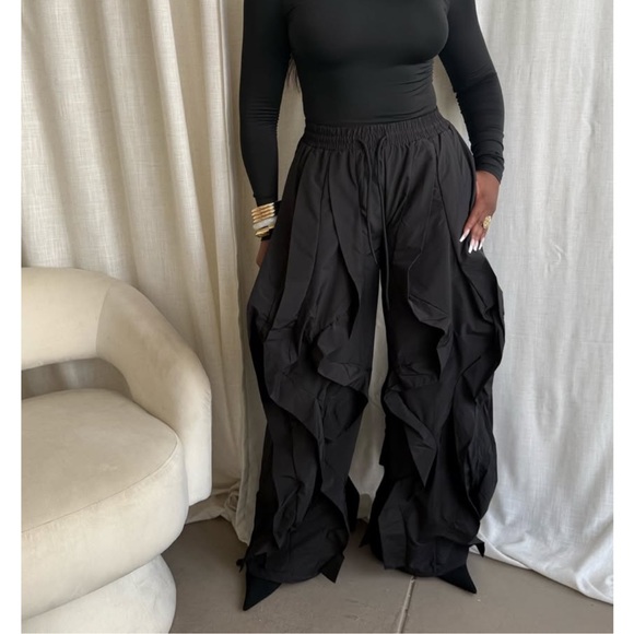 TAUPE Ruffled Pants - Picture 6 of 16